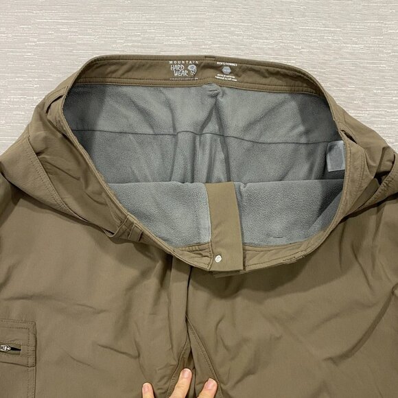 Mountain HardWear Pants Mens 38 x 32 Brown Fleece Lined Insulated Cargo - Picture 4 of 14